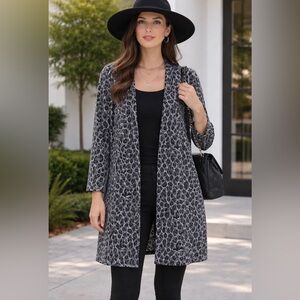 Alfani Animal Print Jacket Sz Large